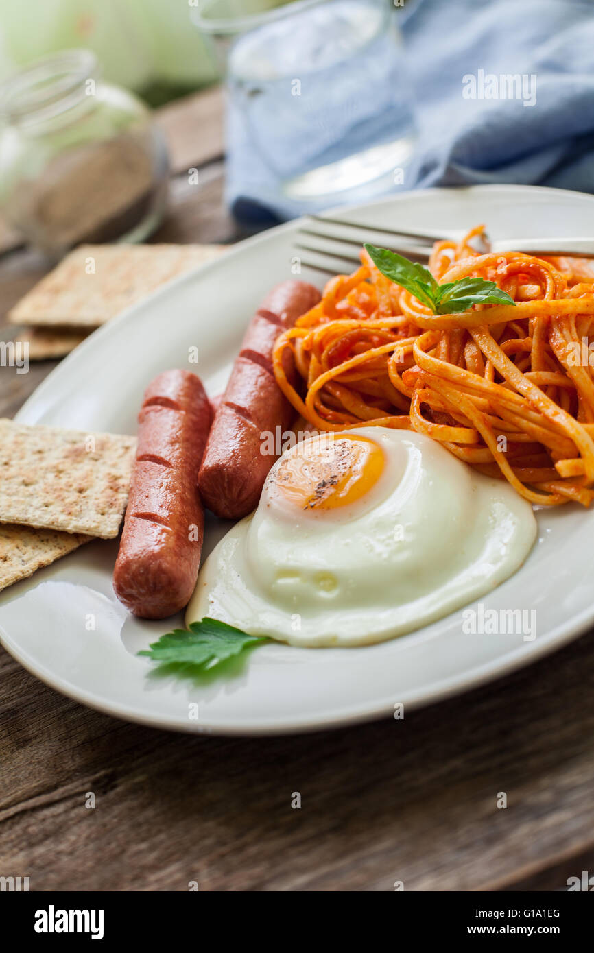 eggs and sausage Stock Photo - Alamy
