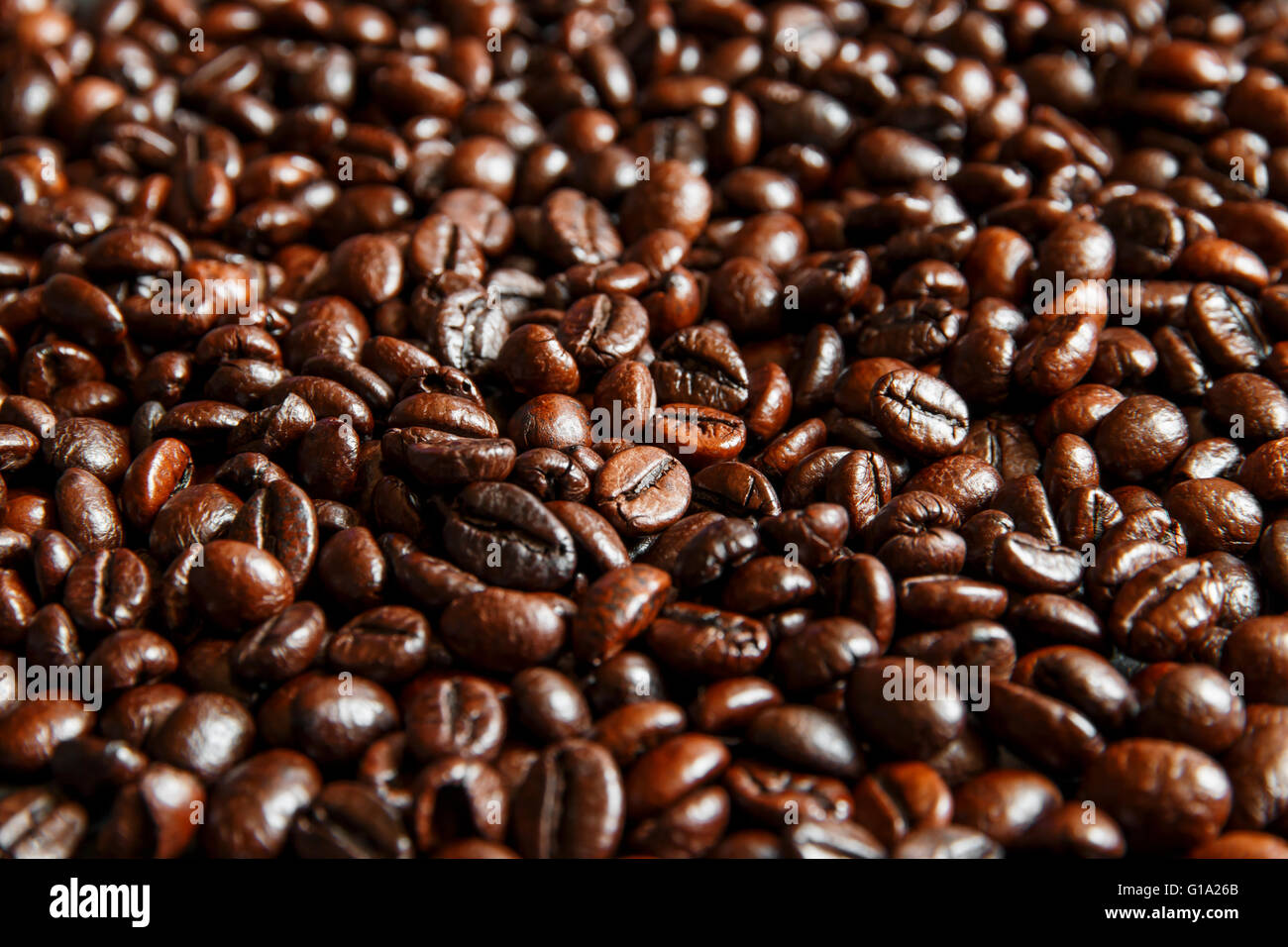 Roasted Coffee Beans background texture Stock Photo - Alamy