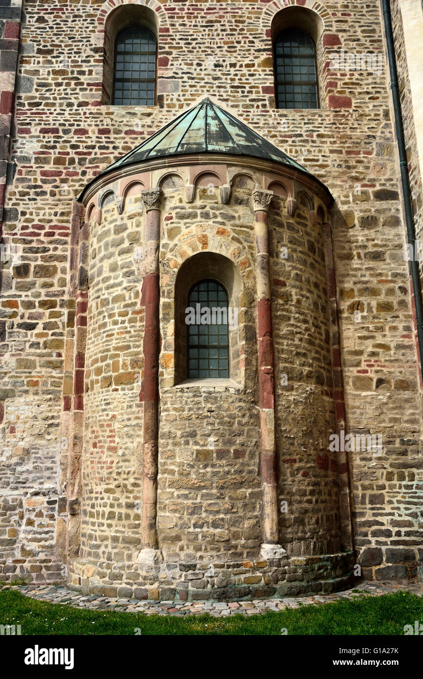 Element of exterior design of Klosterkirche St. Marien in Magdeburg, Germany. Stock Photo