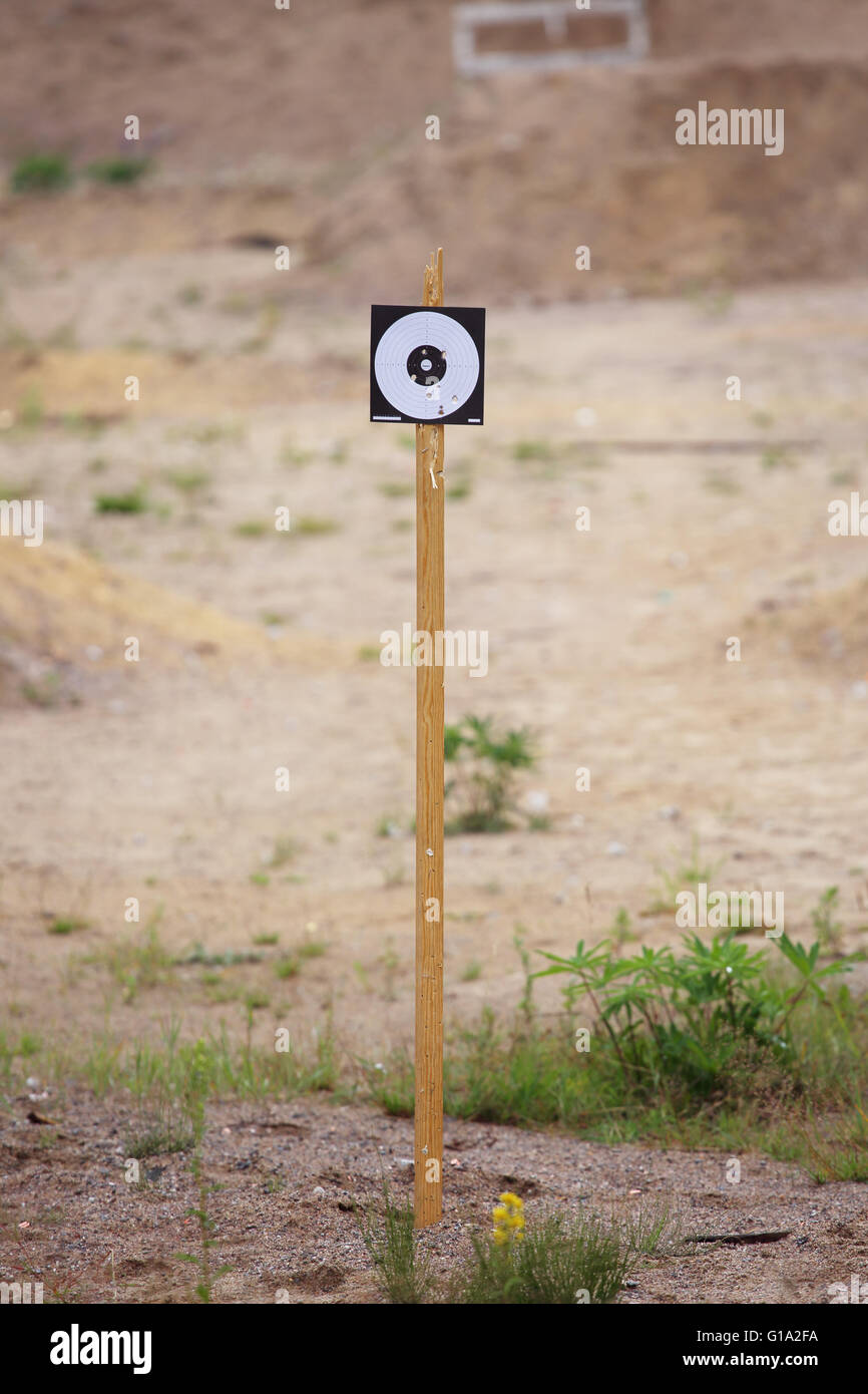 Targets on outdoor shooting range close up Stock Photo Alamy