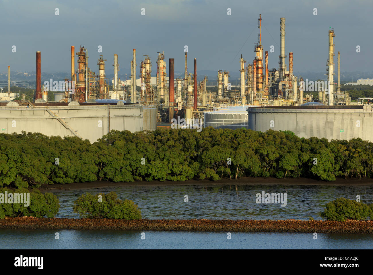 OIl Refinery, Brisbane, Queensland, Australia Stock Photo Alamy