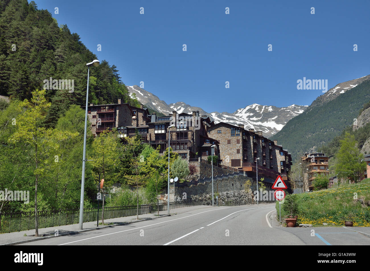Spring view of Andorra Stock Photo
