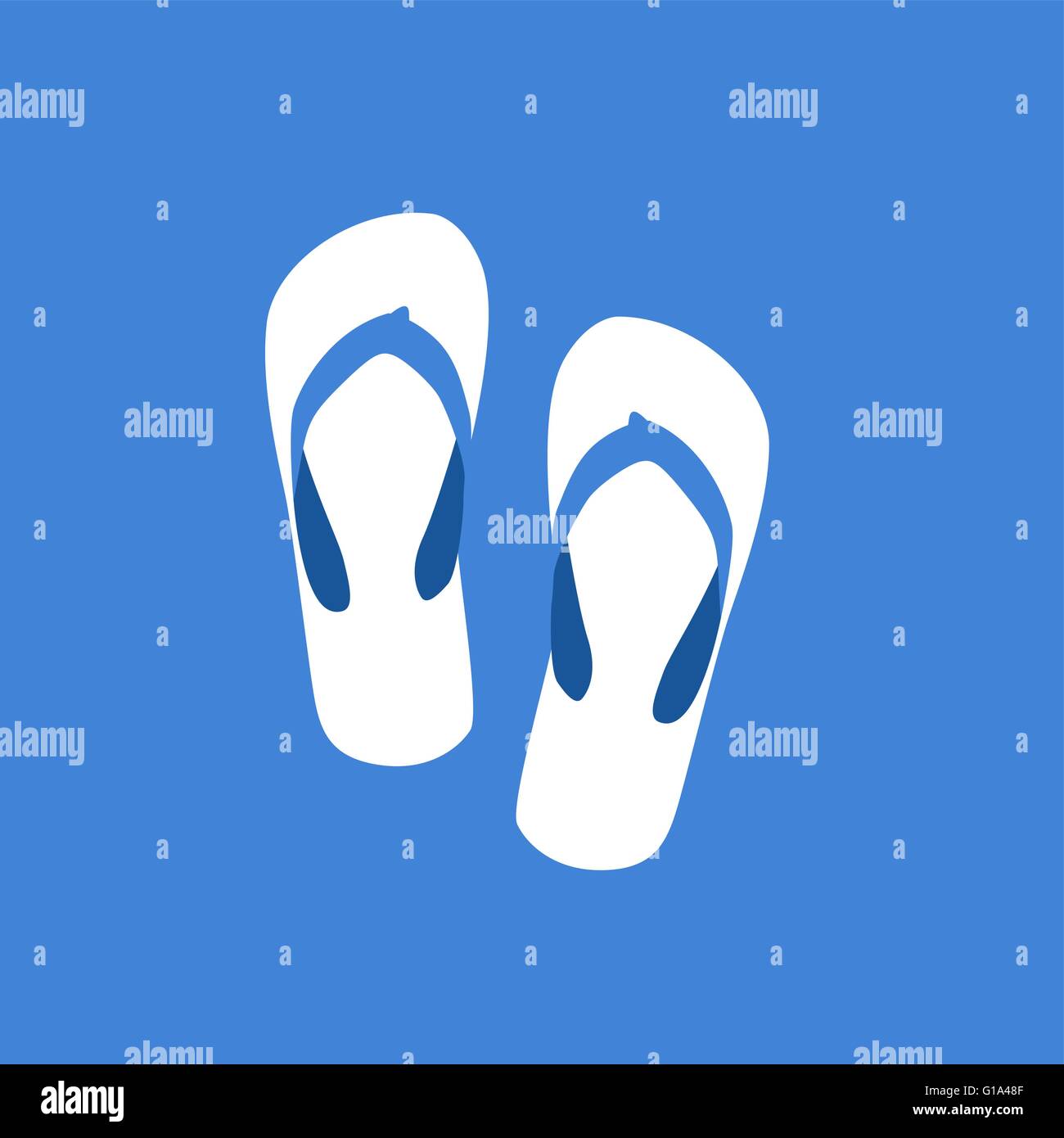 Beach Flip Flop Icon Vector Illustration Stock Vector Image & Art - Alamy