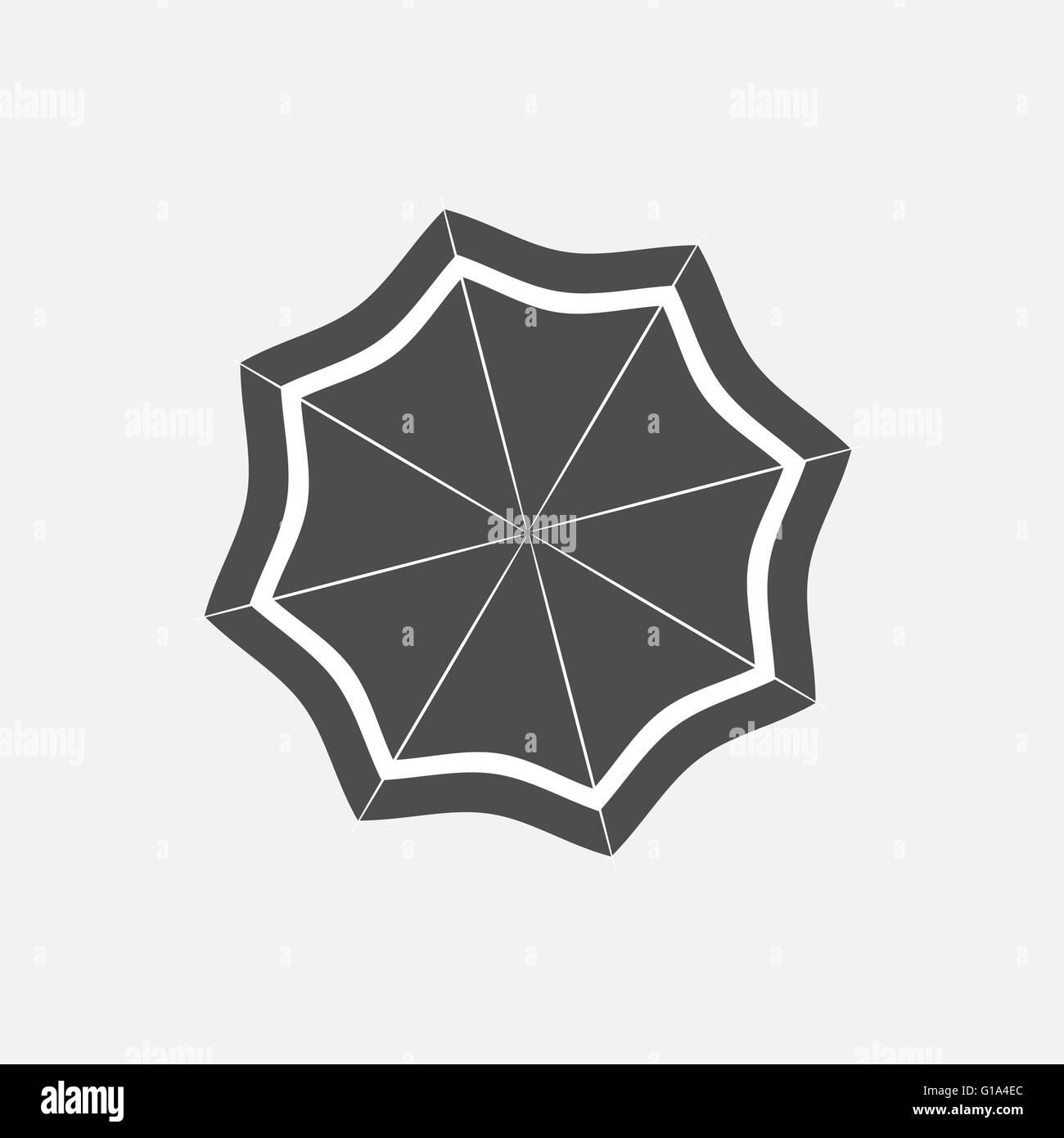 Beach Umbrella Icon Vector Illustration Stock Vector