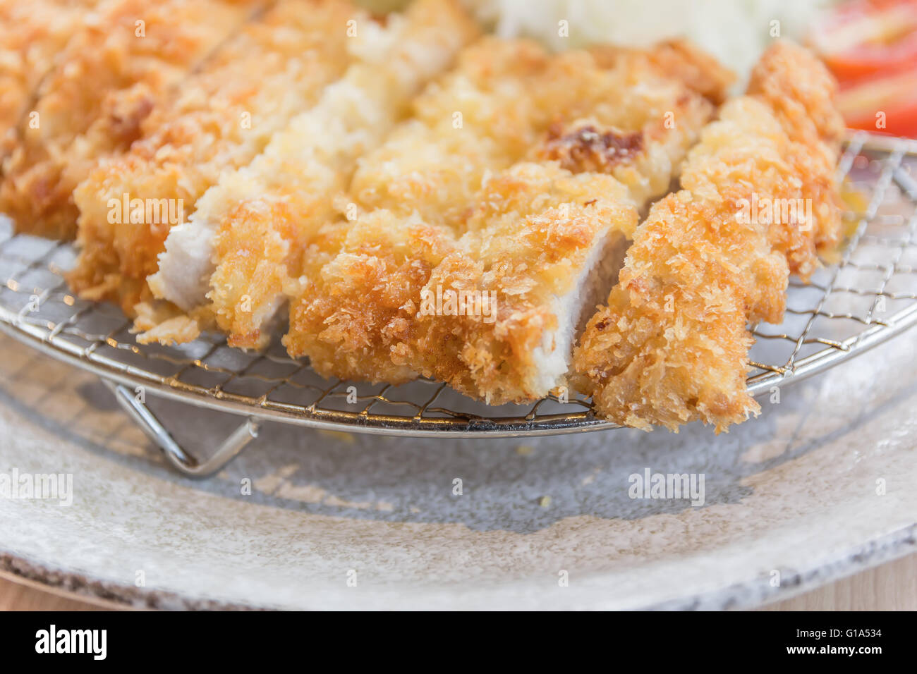 breaded pork cutlet, japanese food style tonkatsu Stock Photo Alamy