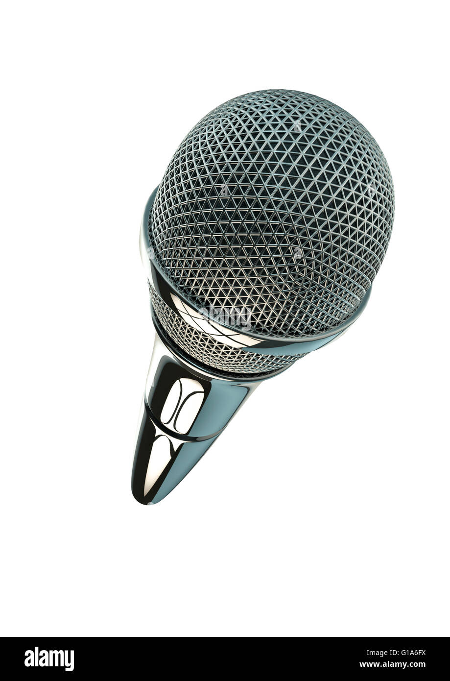 Microphone singer / 3D render of microphone Stock Photo