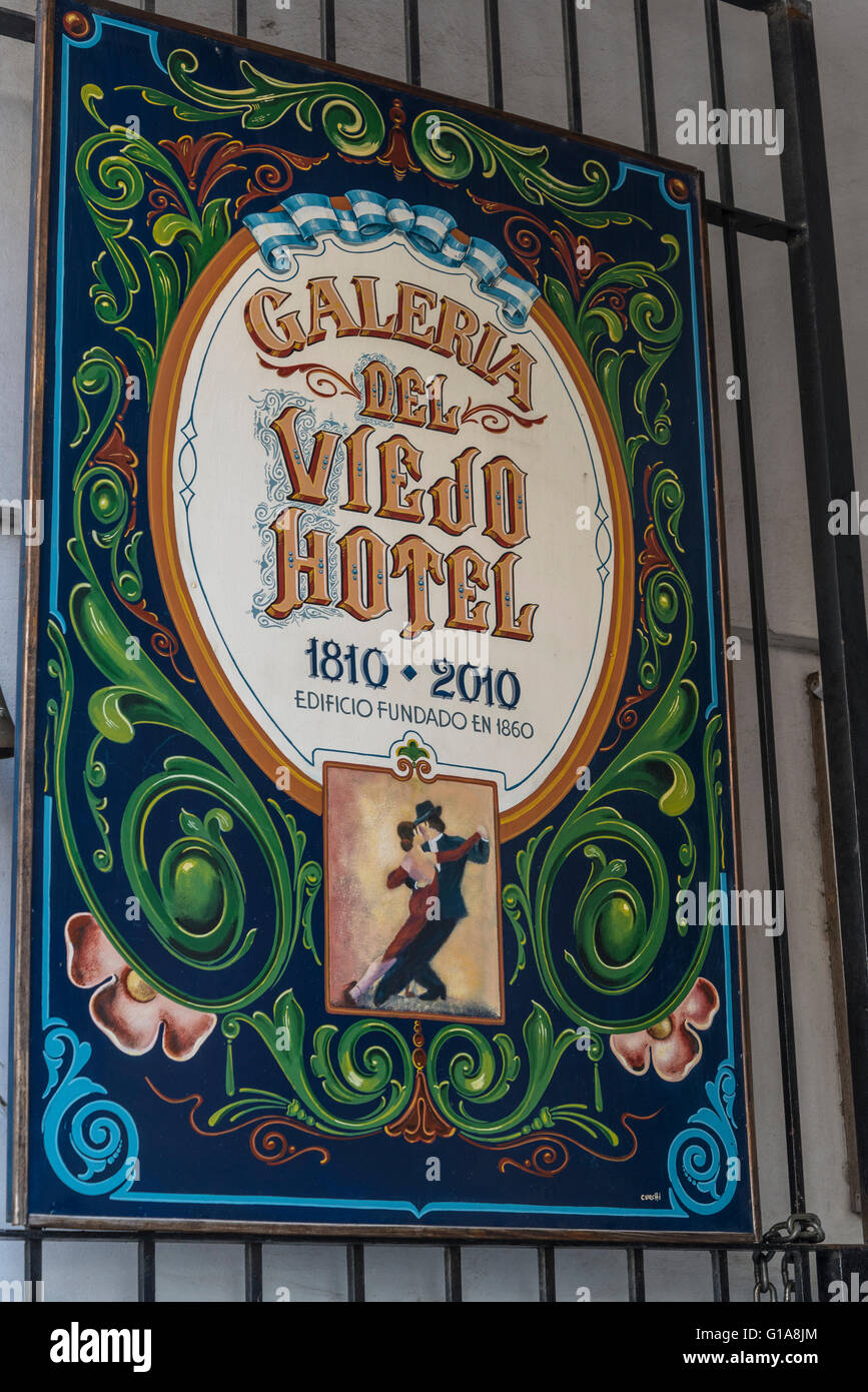 Galeria del Viejo Hotel, San Telmo, Buenos Aires, Argentina Stock Photo
