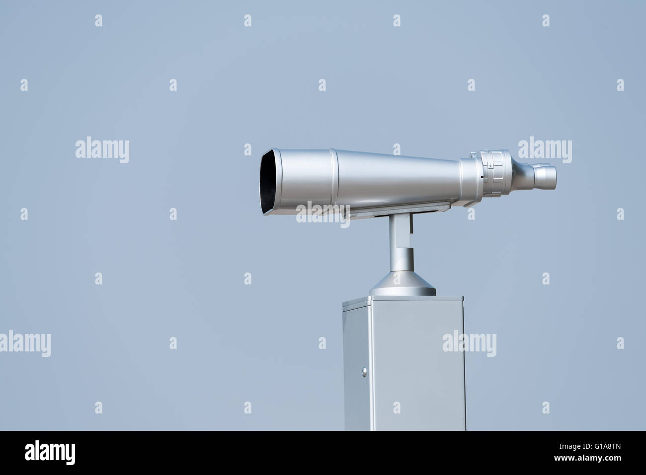 Telescope for looking the birds and other animals Stock Photo