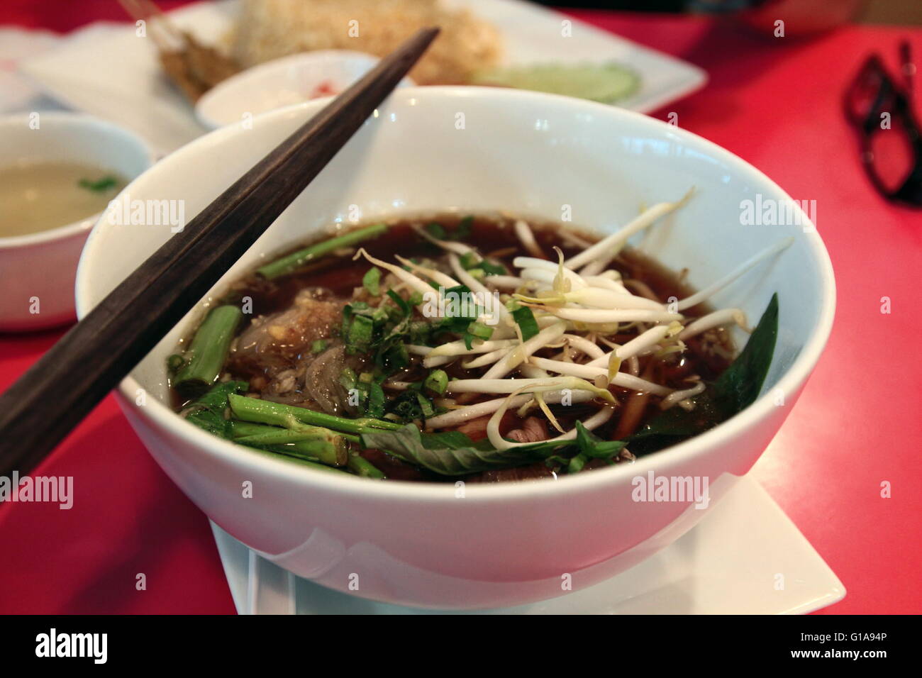 Thai Style Braised Beef Noodle Soup Stock Photo Alamy