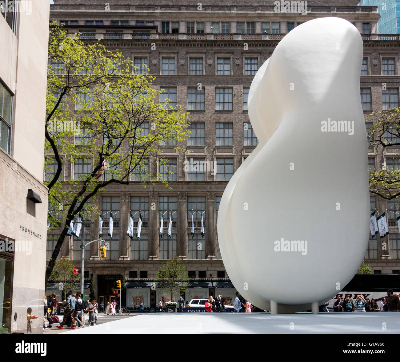 Artists Elmgreen & Dragset Van Gogh's Ear at Rockefeller Center Mall on Fifth Avenue in York City Stock Photo - Alamy