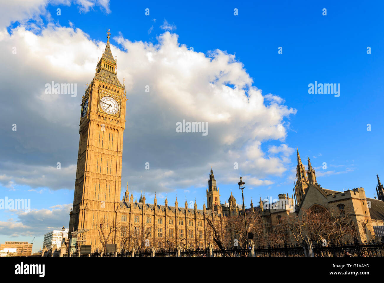 The famous Big Ben, clock tower of London Stock Photo Alamy