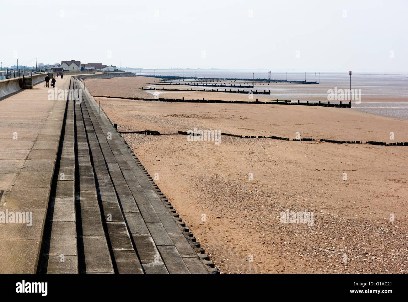 Hunstanton seafront promenade Norfolk England UK Stock Photo Alamy