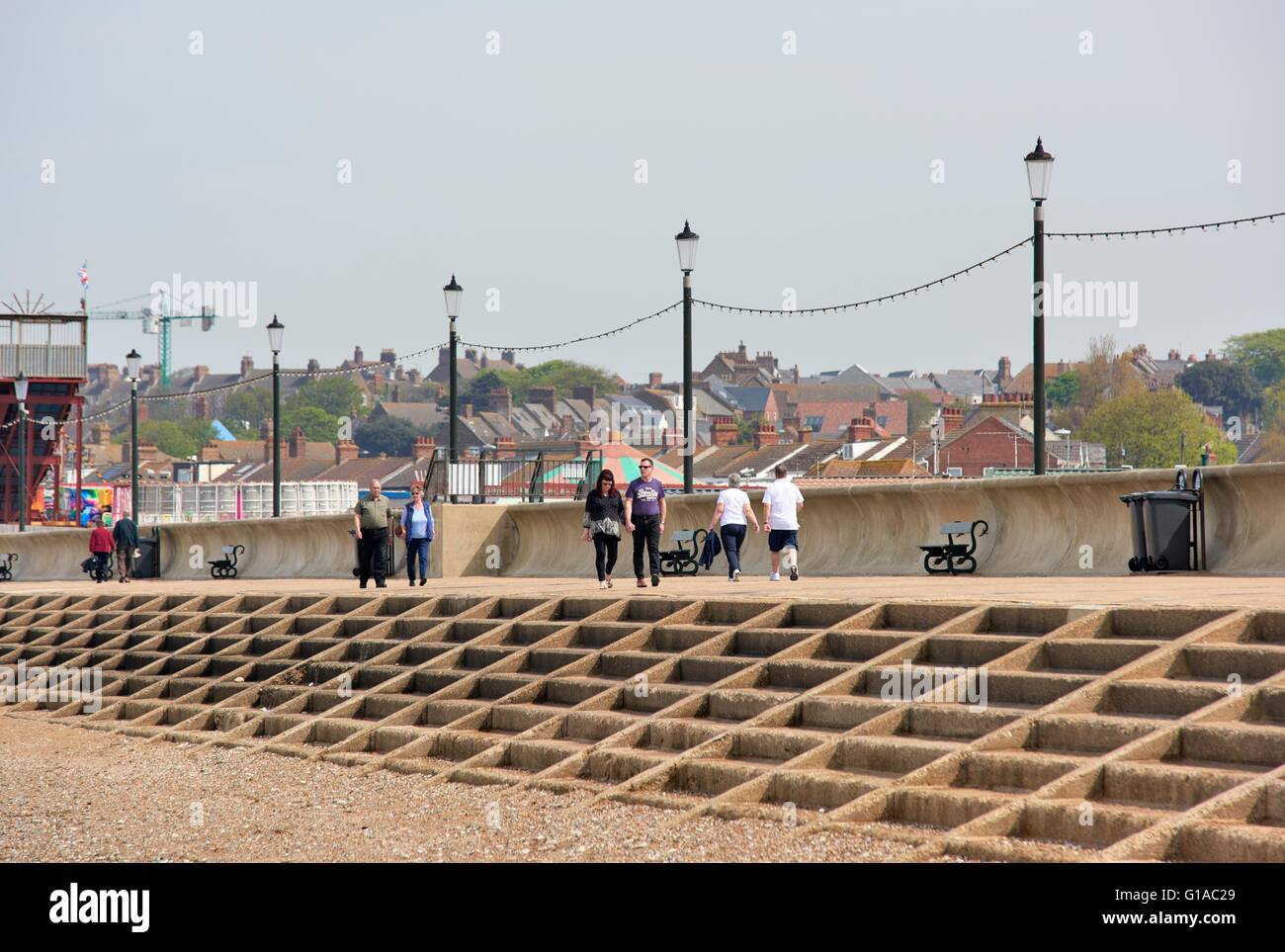 Hunstanton seafront promenade Norfolk England UK Stock Photo Alamy