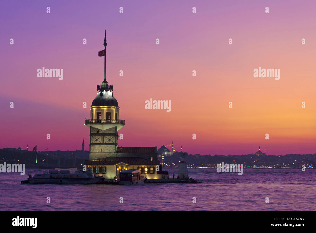 The Maiden's Tower in Istanbul Stock Photo