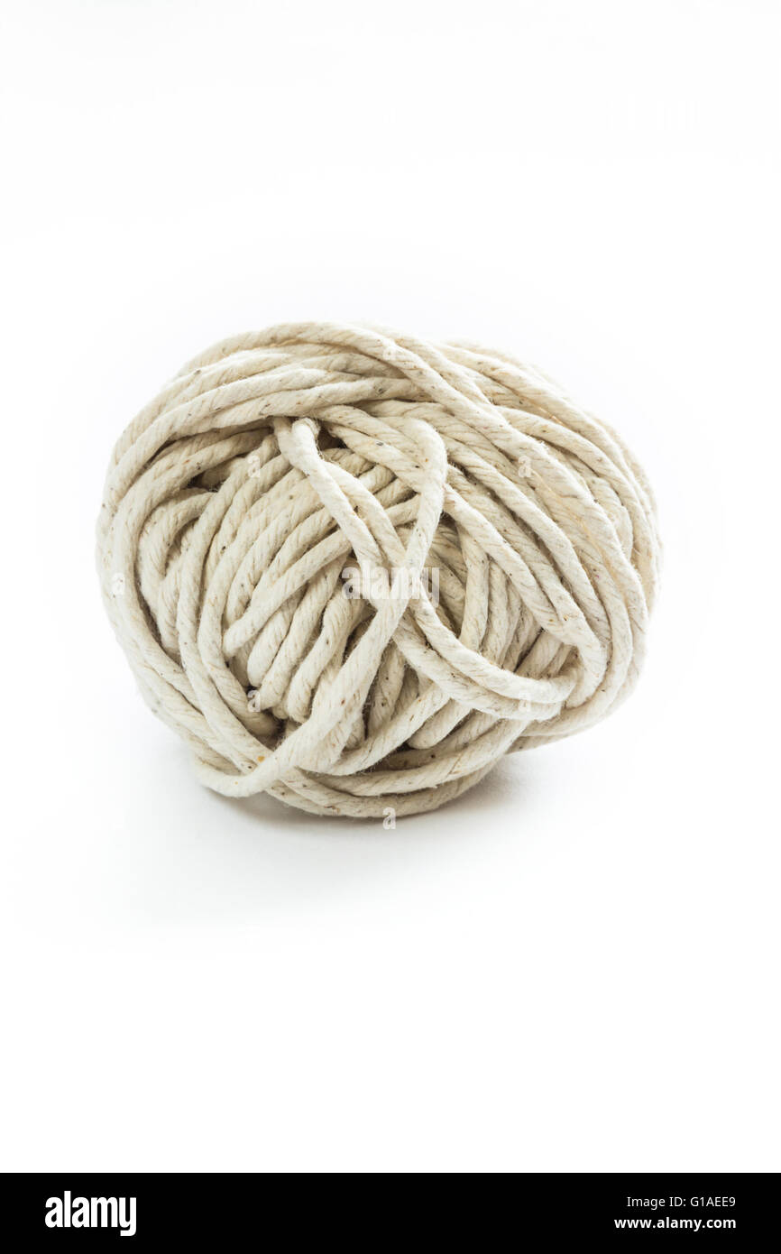 Ball of twine on a white background Stock Photo Alamy