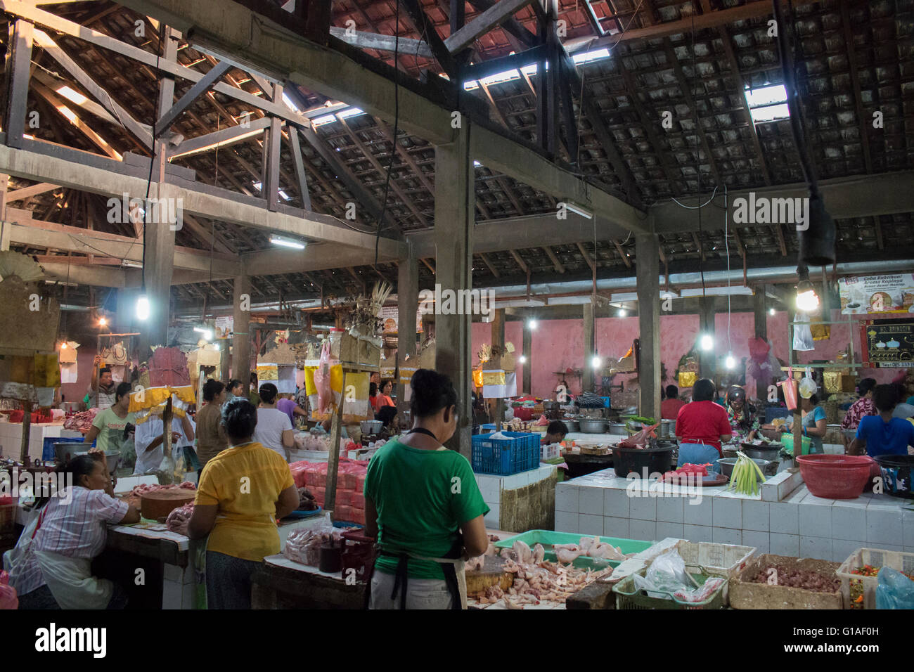 Inside local market in Bali, Indonesia Stock Photo