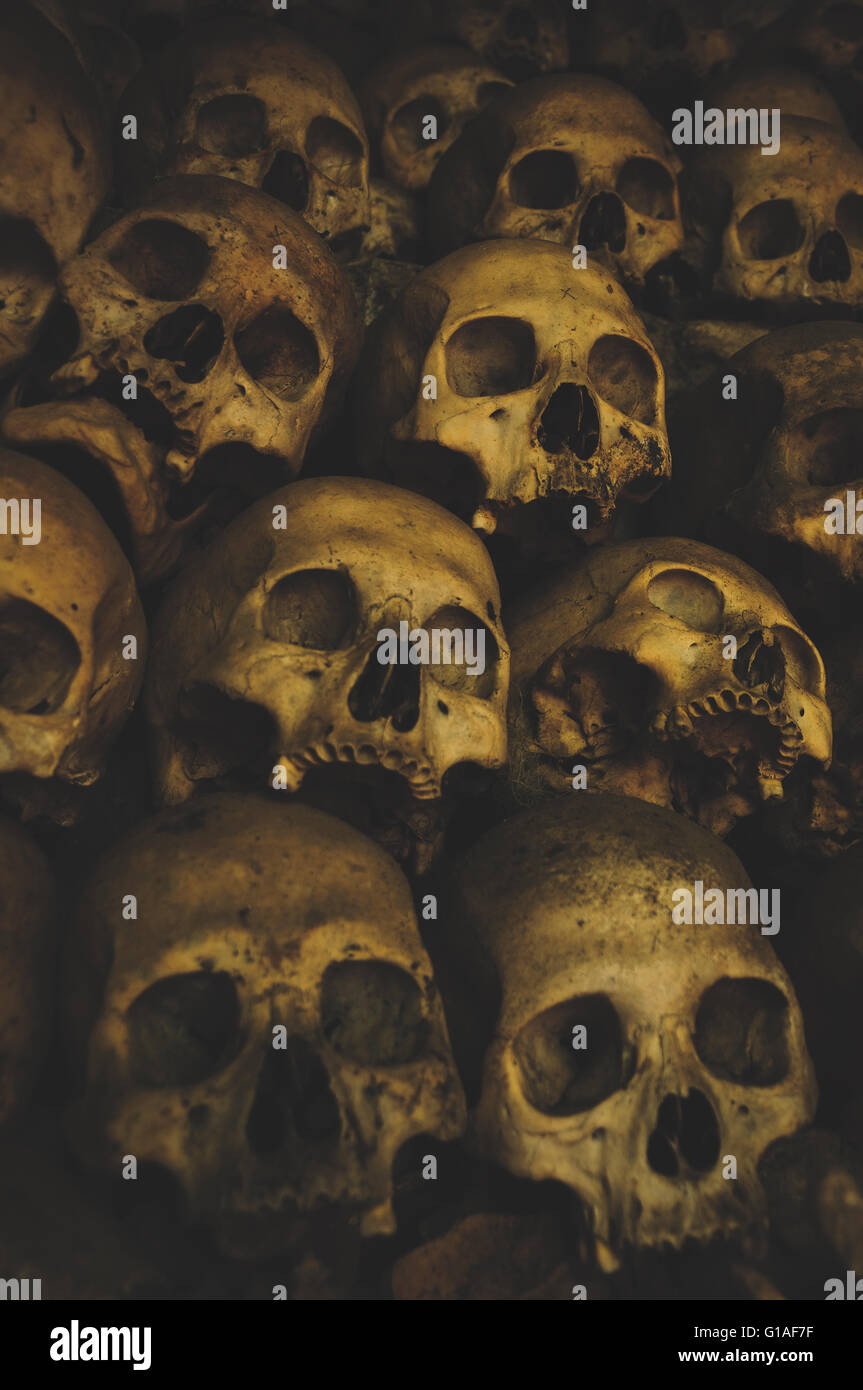 Cave in kabayan village filled with hundreds of skulls Stock Photo
