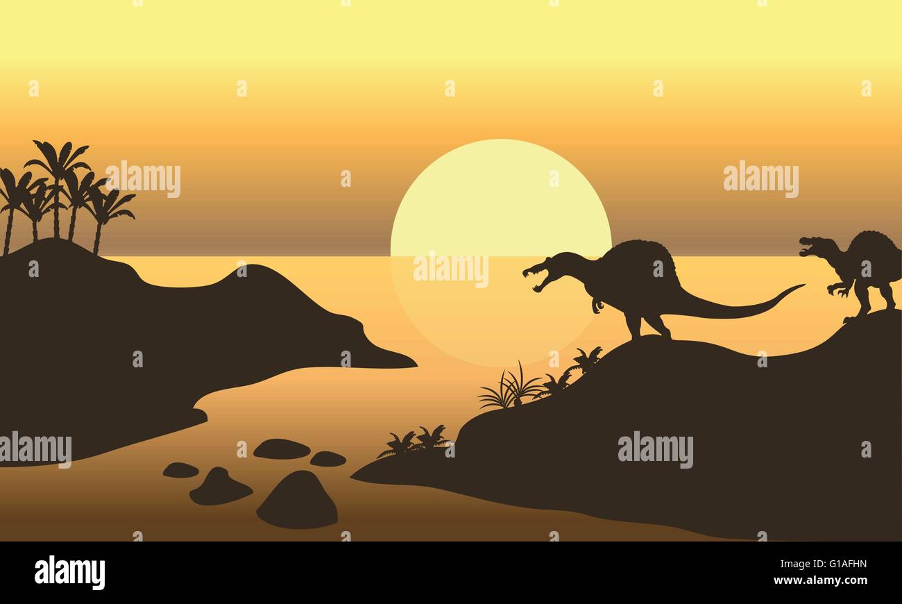 Spinosaurus water Stock Vector Images - Alamy
