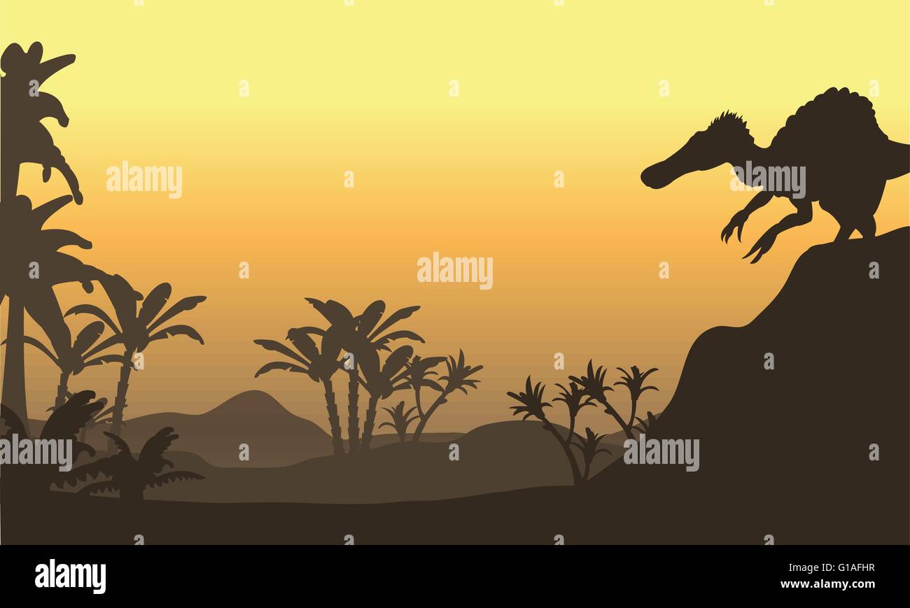 spinosaurus in hills scenery Stock Vector Image & Art - Alamy