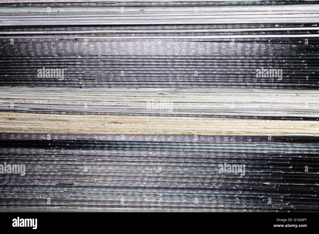 Closeup Texture of black and white magazines pages Stock Photo - Alamy