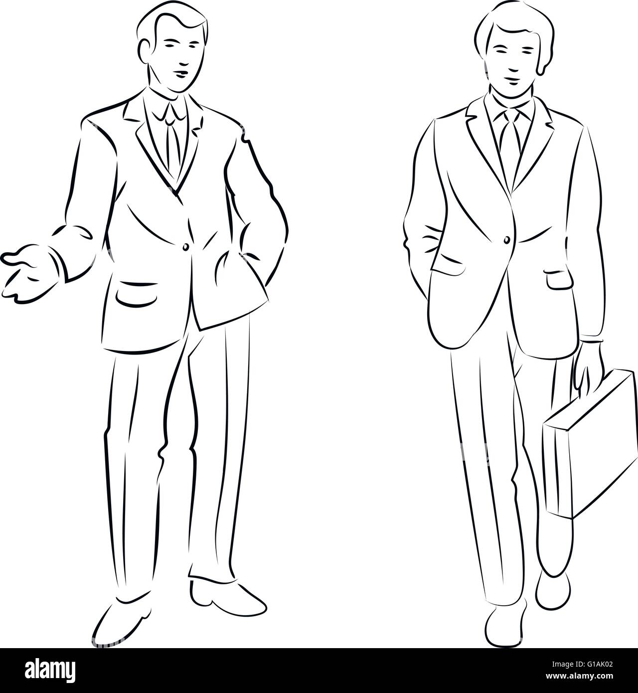 Businessman pointing presentation Stock Vector Images - Alamy