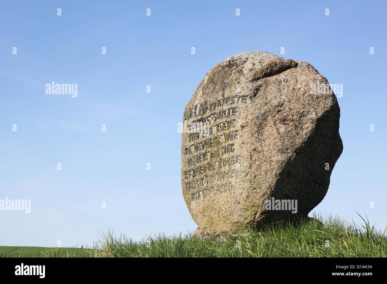 Grave of the Prince Hamlet in Ammelhede, Denmark Stock Photo