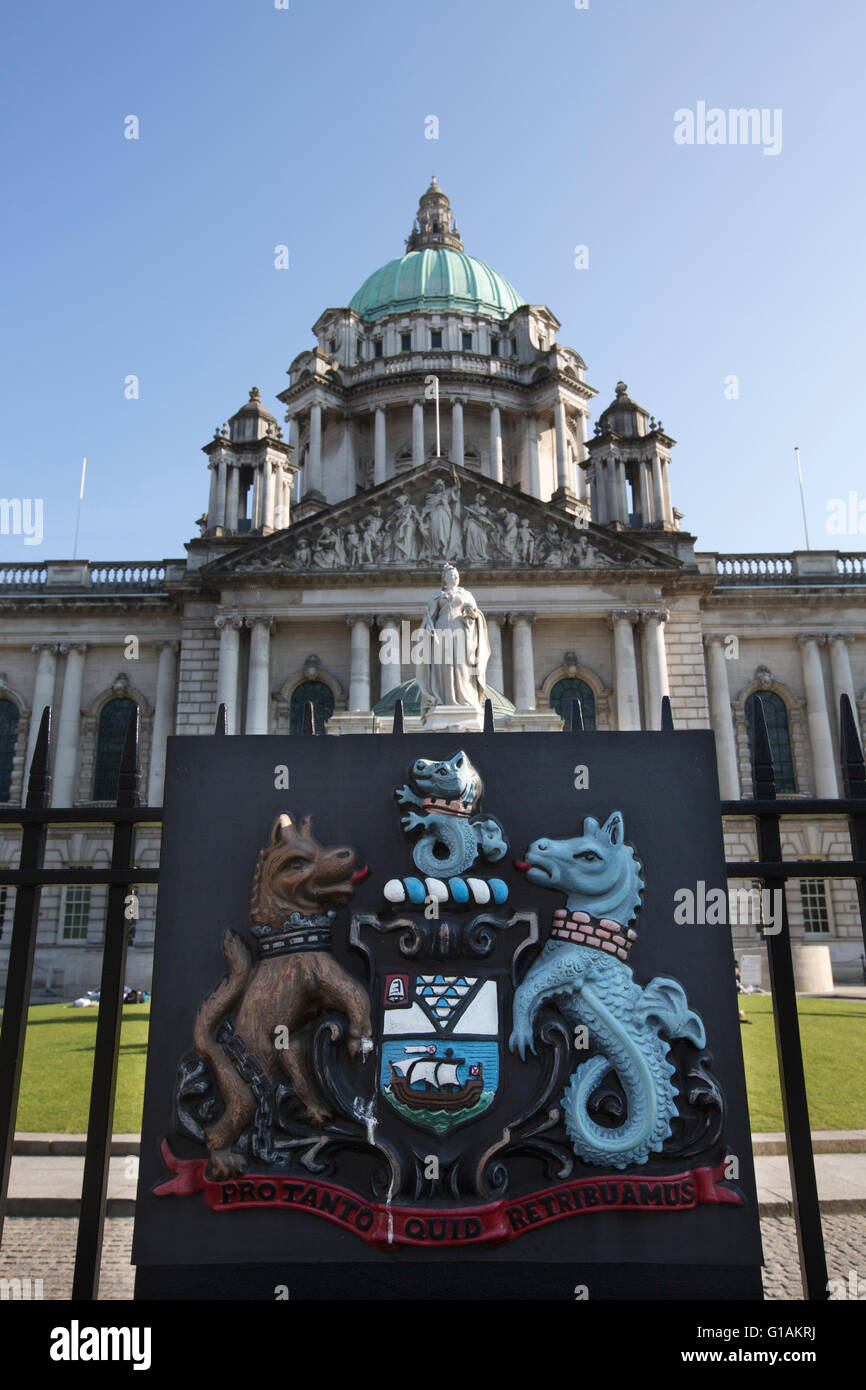 Belfast City Hall, Donegall Square, Belfast, County Antrim, Northern Ireland Stock Photo