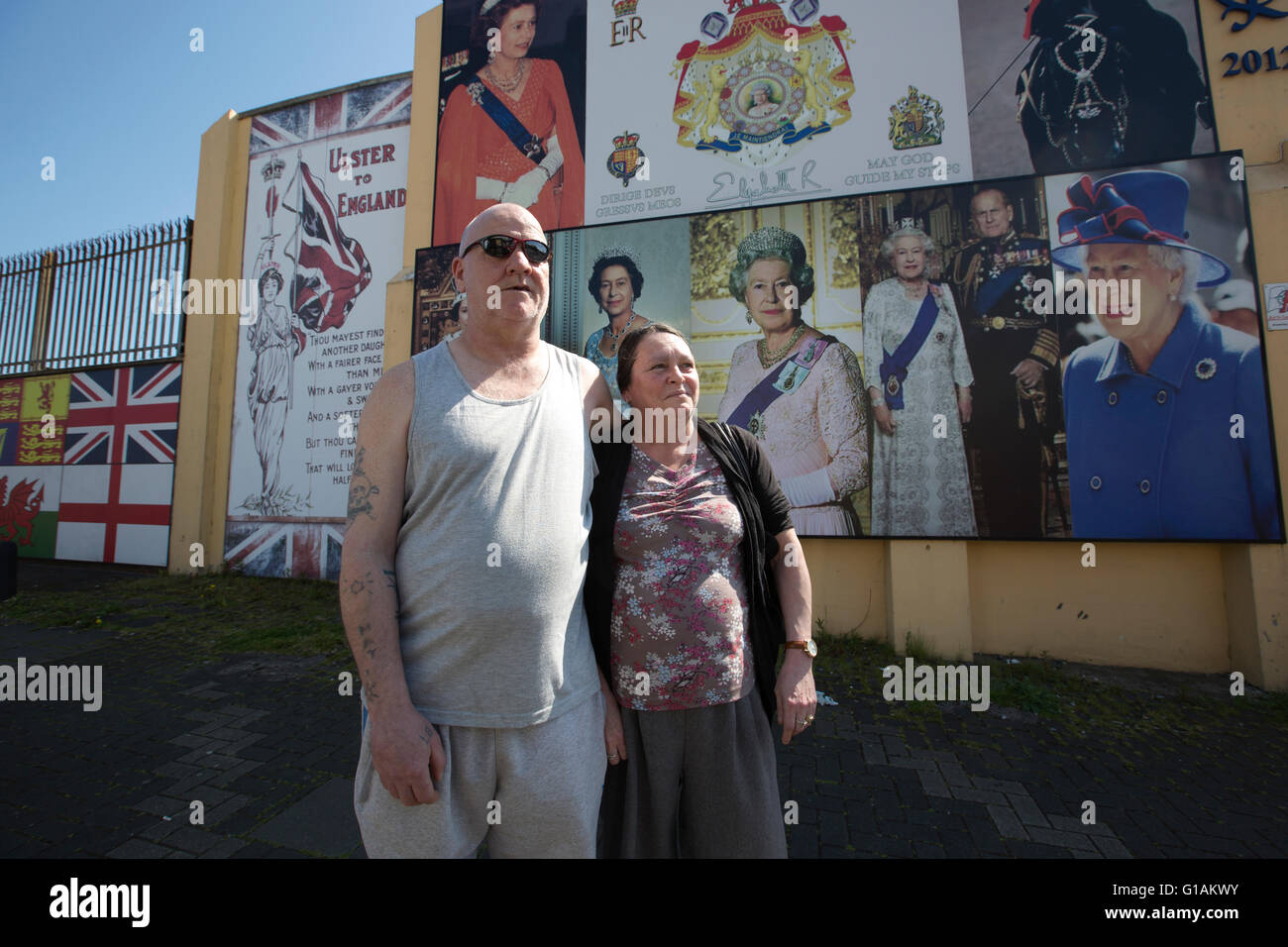 Protestant community on Shankill Road area of Belfast, Northern Ireland