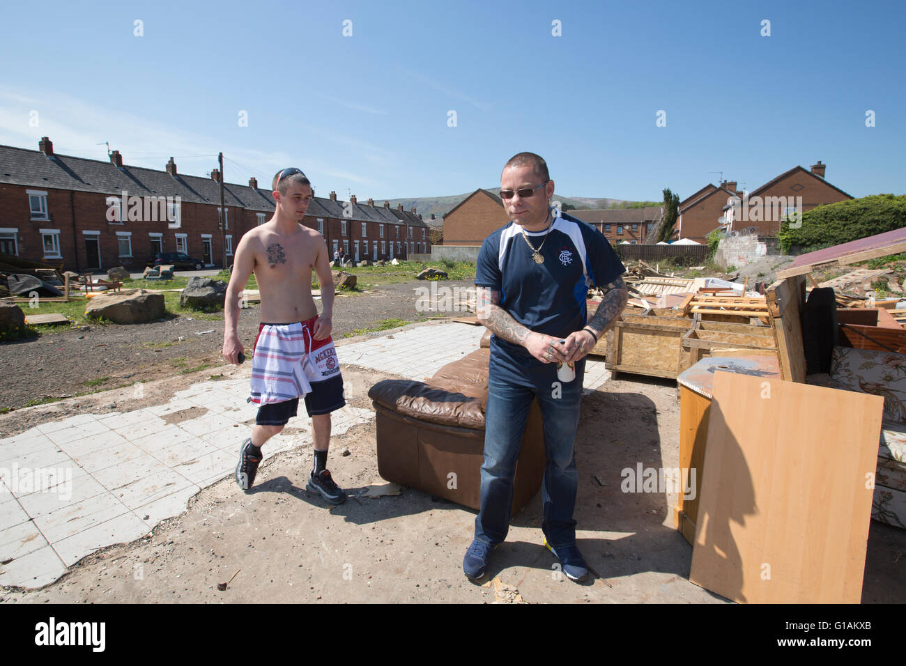 Protestant community on Shankill Road area of Belfast, Northern Ireland