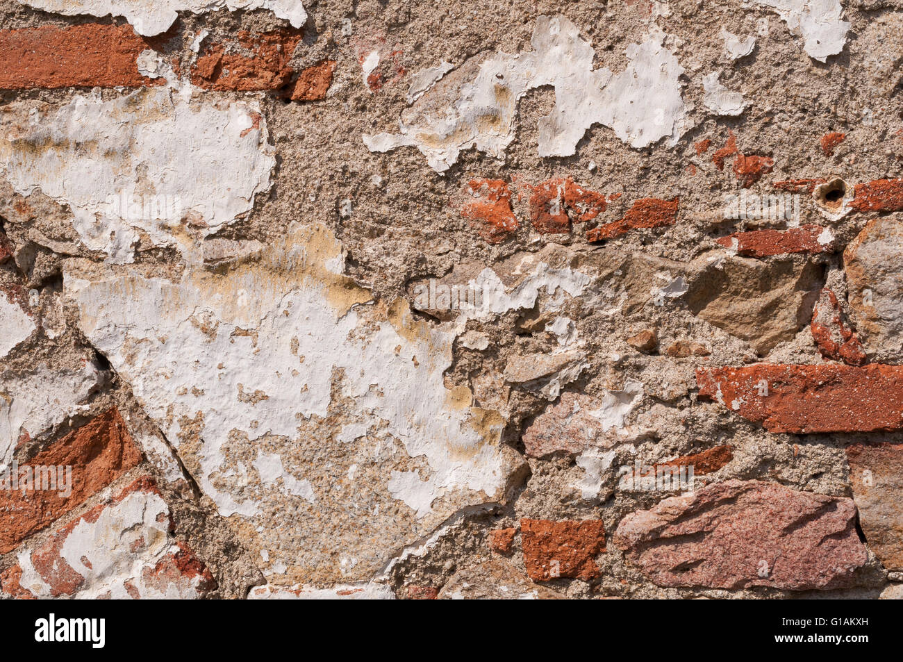 Background - Aged Destroyed Brickwall Stock Photo