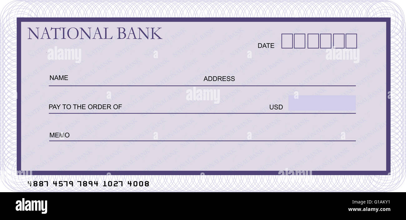 Blank Cheque High Resolution Stock Photography and Images - Alamy Inside Large Blank Cheque Template