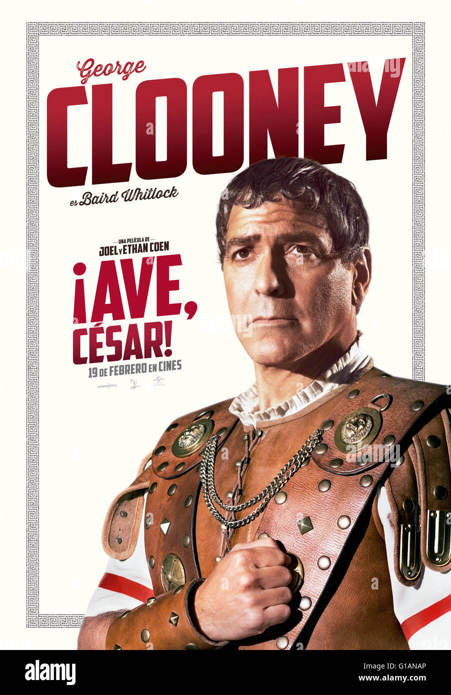 RELEASE DATE: February 5, 2016 TITLE: Hail, Caesar! STUDIO: Universal Pictures DIRECTOR: Ethan Coen, Joel Coen PLOT: A Hollywood fixer in the 1950s works to keep the studio's stars in line PICTURED: George Clooney (Credit: c Universal Pictures/Entertainment Pictures/) Stock Photo