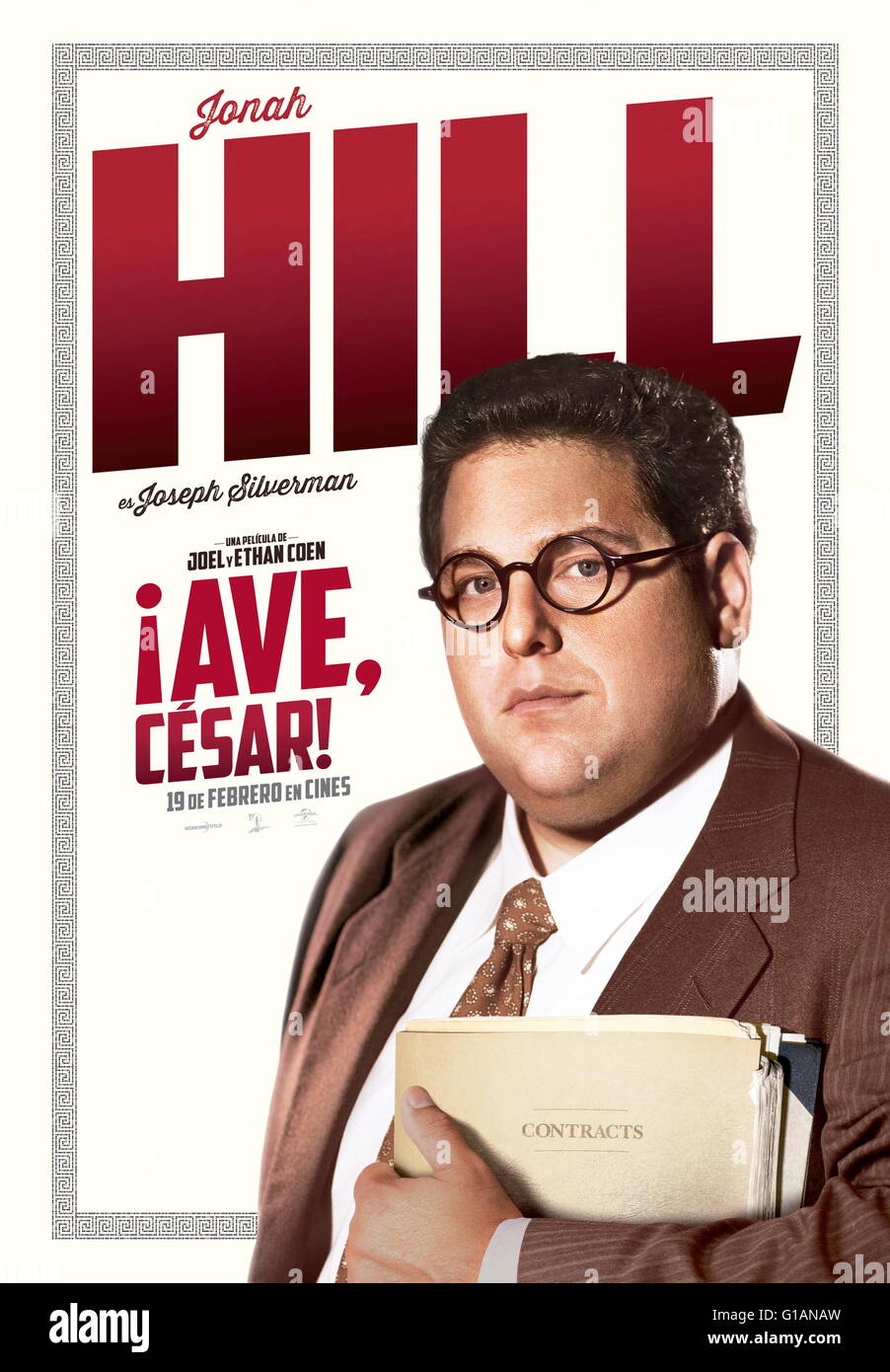 RELEASE DATE: February 5, 2016 TITLE: Hail, Caesar! STUDIO: Universal Pictures DIRECTOR: Ethan Coen, Joel Coen PLOT: A Hollywood fixer in the 1950s works to keep the studio's stars in line PICTURED: Jonah Hill (Credit: c Universal Pictures/Entertainment Pictures/) Stock Photo