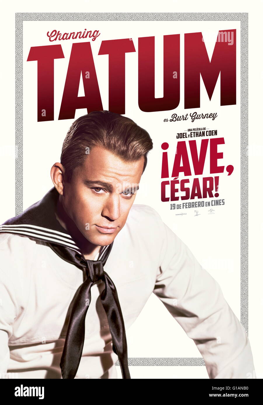 RELEASE DATE: February 5, 2016 TITLE: Hail, Caesar! STUDIO: Universal Pictures DIRECTOR: Ethan Coen, Joel Coen PLOT: A Hollywood fixer in the 1950s works to keep the studio's stars in line PICTURED: Channing Tatum (Credit: c Universal Pictures/Entertainment Pictures/) Stock Photo