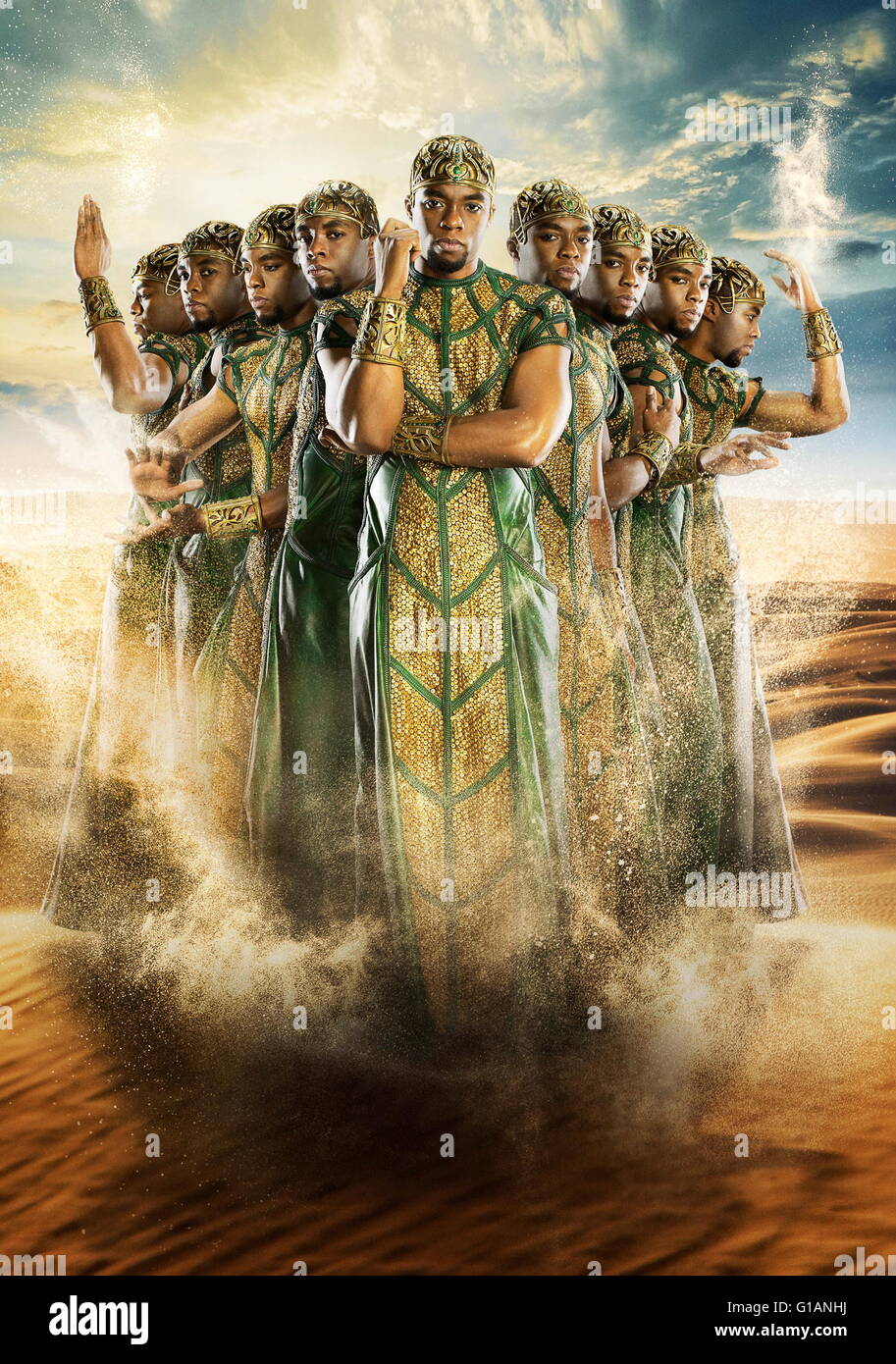 RELEASE DATE: February 26, 2016 TITLE: Gods of Egypt STUDIO: Fox Studios DIRECTOR: Alex Proyas PLOT: Mortal hero Bek teams with the god Horus in an alliance against Set, the merciless god of darkness, who has usurped Egypt's throne, plunging the once peaceful and prosperous empire into chaos and conflict PICTURED: Poster Art (Credit Image: c Fox Studios/Entertainment Pictures/) Stock Photo