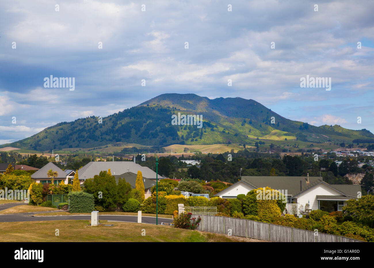 View of Lake Taupo area of New Zealand Stock Photo