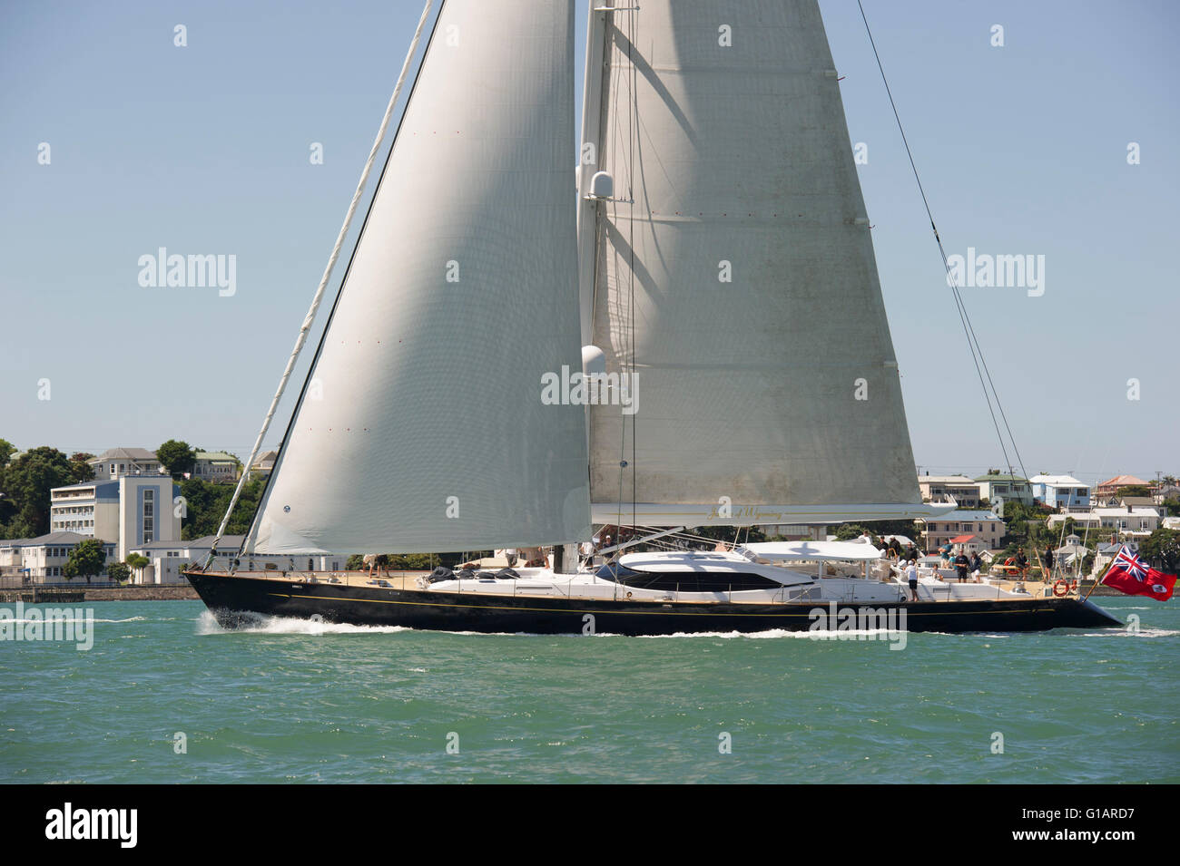 Janice of Wyoming 39.70m  (130'2'ft) Sailing yacht built by Alloy Yachts and launched in 2005. Designed by Dubois Naval Architec Stock Photo