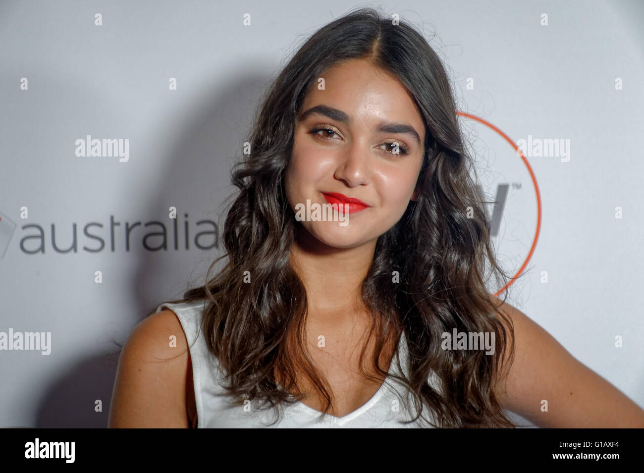 Sydney, Australia. 11th May, 2016. Actor Callie Hernandez arrives for the eighth Annual Heath Ledger Scholarship for 2016. The event was attended by Heath's mother and sister, Sally Bell and Kate Ledger, Callie Hernandez, Damon Herriman, Matt Levett and Sophie Lowe. The winner will be announced on 1st June in Los Angeles Credit:  Hugh Peterswald/Pacific Press/Alamy Live News Stock Photo