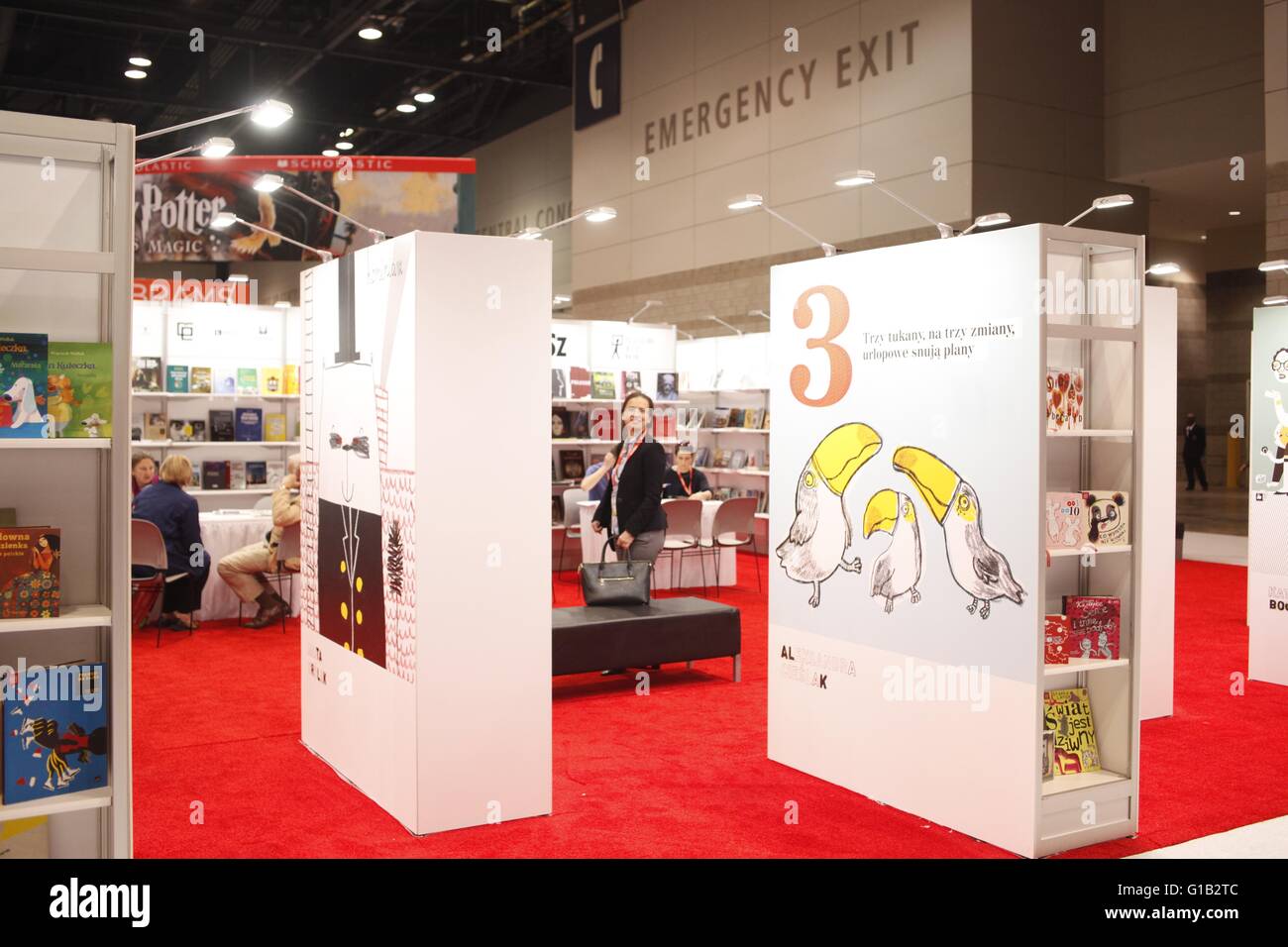 Chicago, Illinois, USA. 11th May, 2016. Polish Book Institute Senior Expert, Agnieszka Rasińska-Bóbr presents the Polish booth at BookExpo America, where Poland is the 2016 Country of Honor Credit:  David A. Goldfarb/Alamy Live News Stock Photo