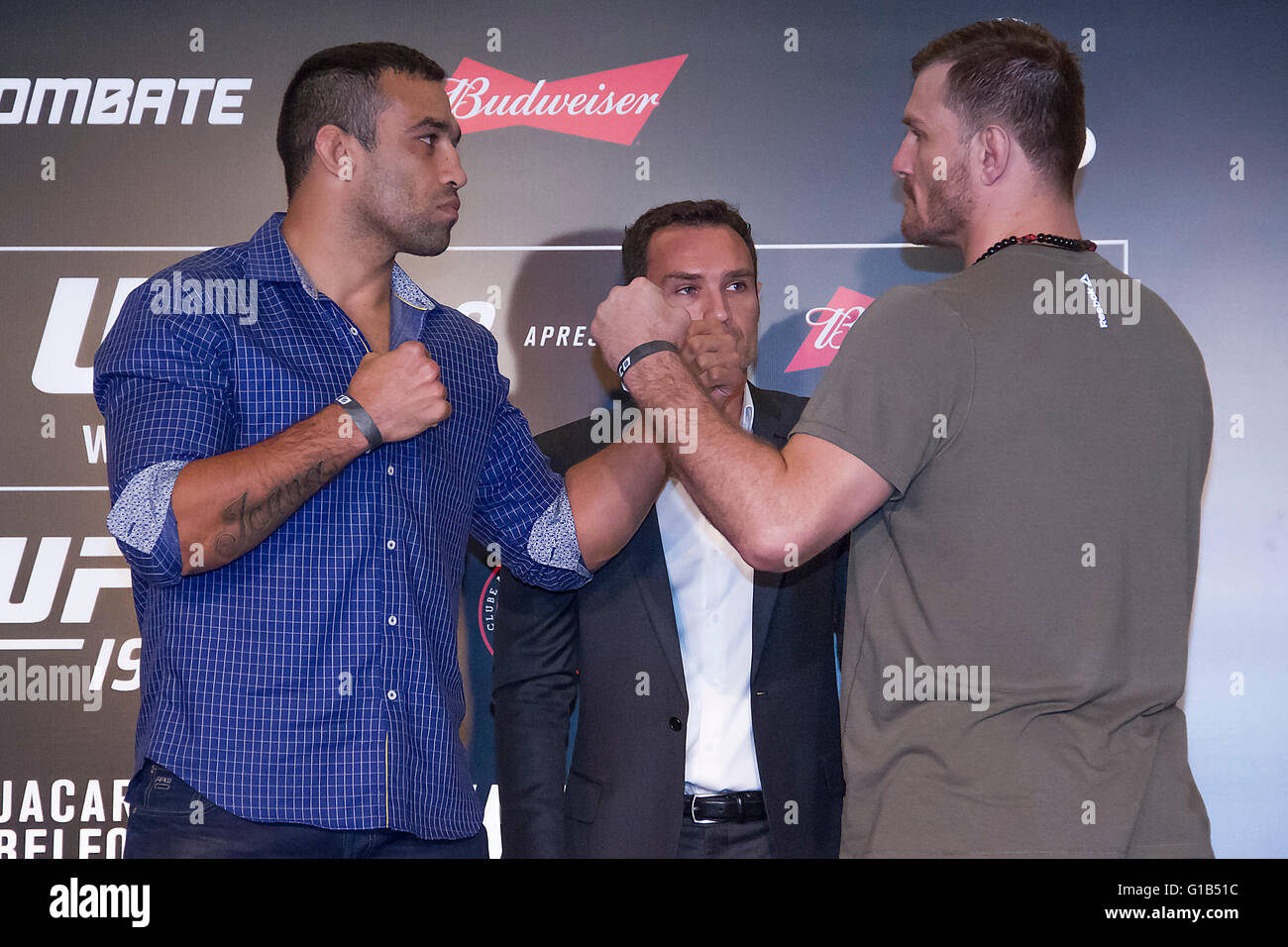 CURITIBA, PR - 12/05/2016: UFC 198 in Curitiba. Fabricio Werdum and Stipe Miocic compete for the heavyweight belt on Saturday, May 14, in Curitiba. With two days to the fights, UFC athletes gave interviews and posed for pictures. (Photo: William Artigas / FotoArena) Stock Photo