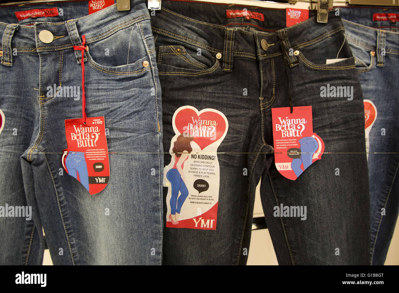 Los Angeles, California, USA. 6th Apr, 2016. YMI Jeans' new line under the  name 'Wanna Betta Butt? © Ringo Chiu/ZUMA Wire/Alamy Live News Stock Photo  - Alamy