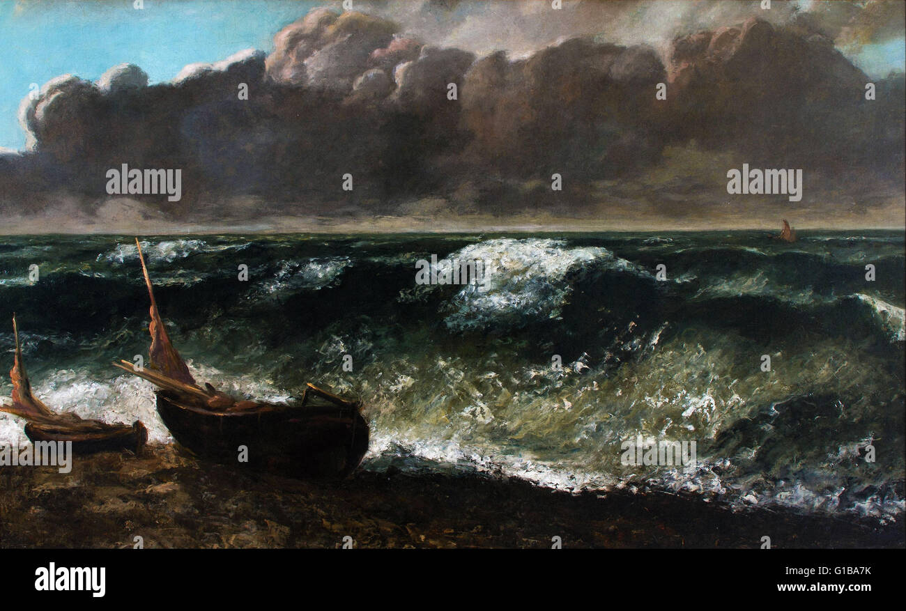 Gustave Courbet - The Wave -  MuMa Stock Photo