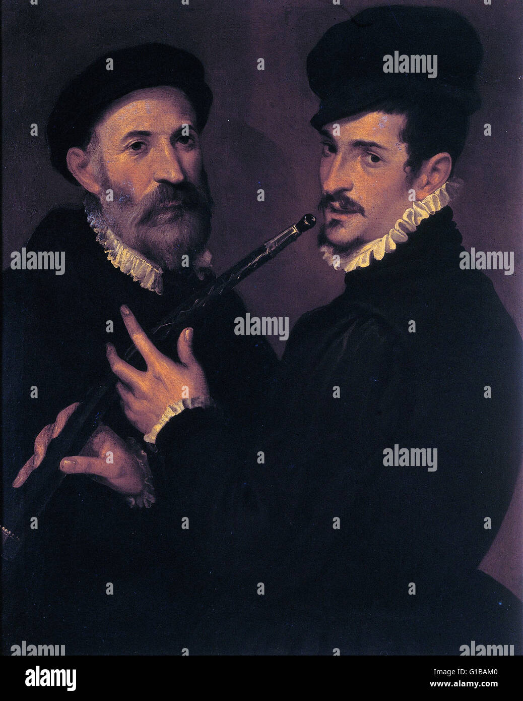 Bartolomeo Passerotti - Double portrait of musicians - Musei Capitolini Roma Stock Photo