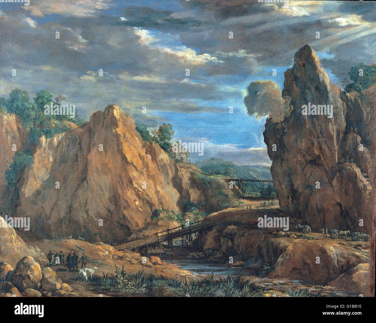Pietro da Cortona - The allume mines of Tolfa - Musei Capitolini Roma Stock Photo