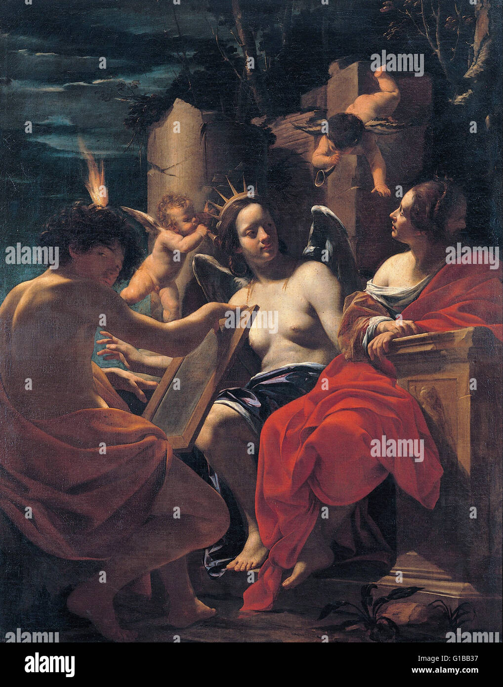 Simon Vouet - Allegory - Musei Capitolini Roma Stock Photo