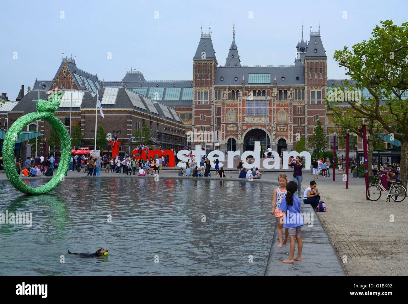 Netherlands, Holland, Amsterdam, Rijksmuseum, to the Rijksmuseum Stock Photo
