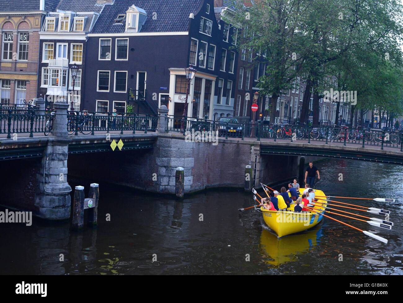 Netherlands, Holland, Amsterdam, ride in the canals Stock Photo