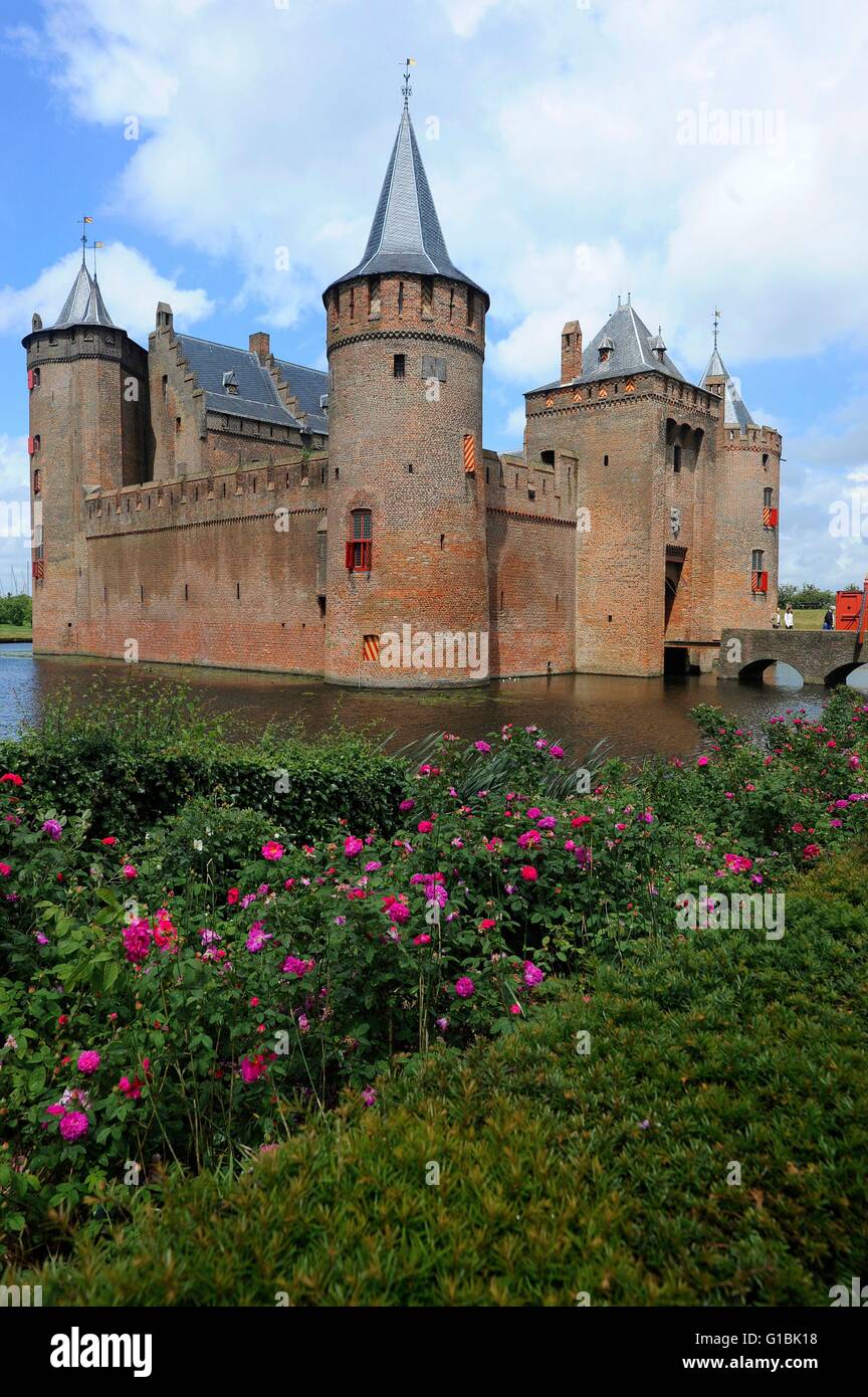 Netherlands, Muiden, medieval castle Muiderslot Stock Photo