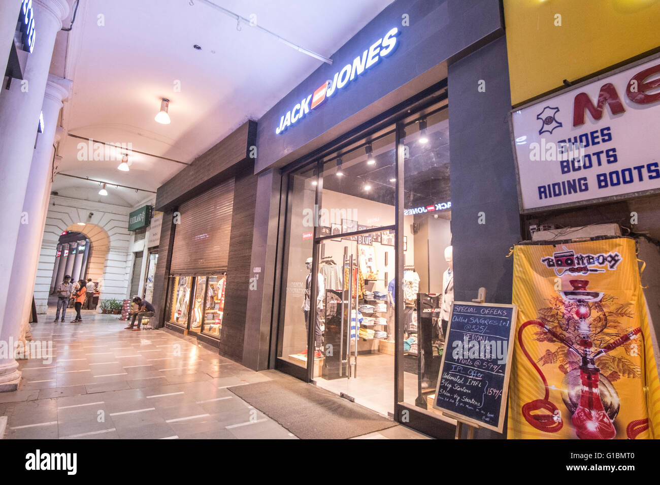 A general view of retail shop chain Jack Jones in Delhi, India.  Credit: Euan Cherry Stock Photo