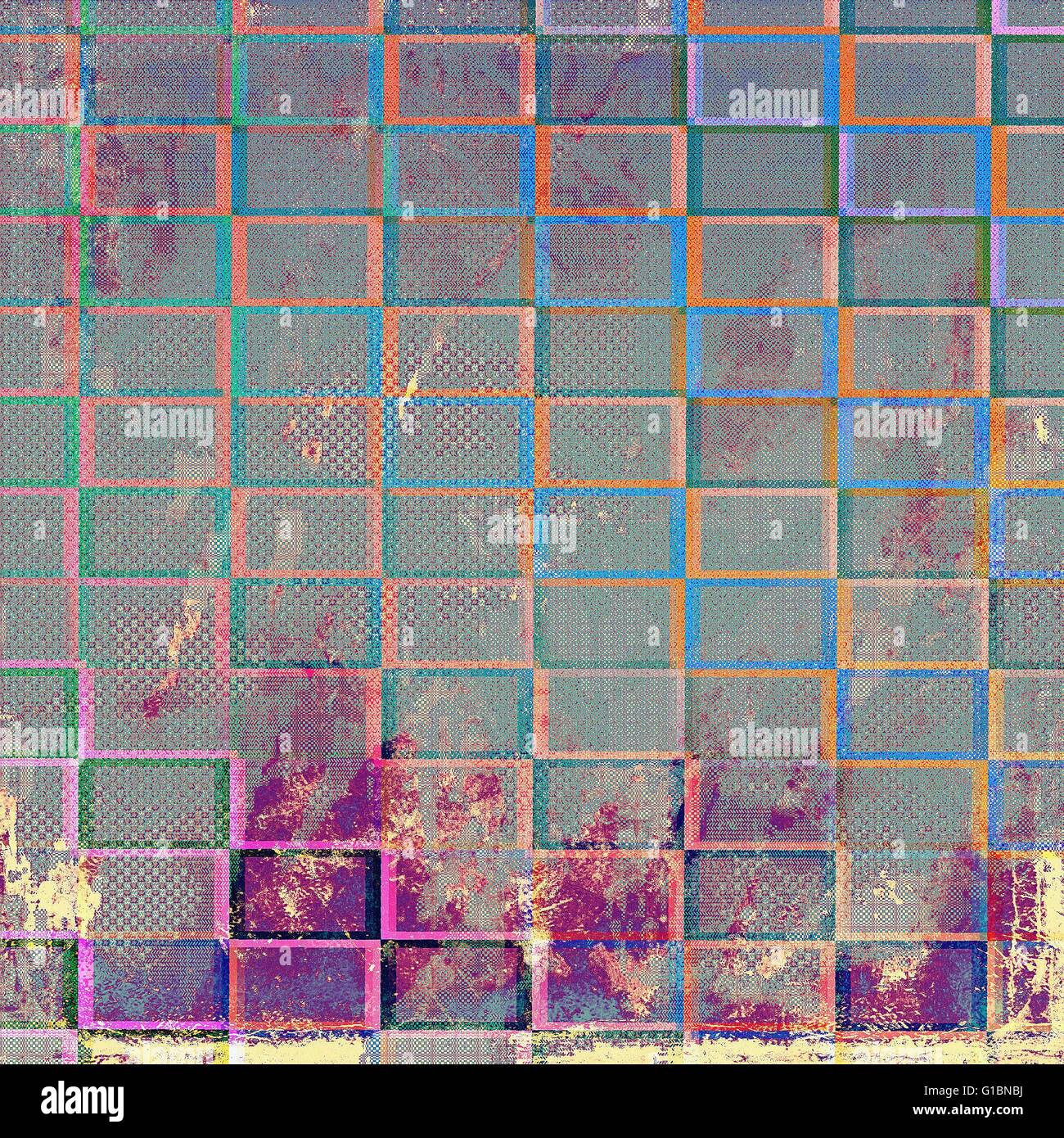 Geometric retro texture, shabby and ragged background in grunge style ...